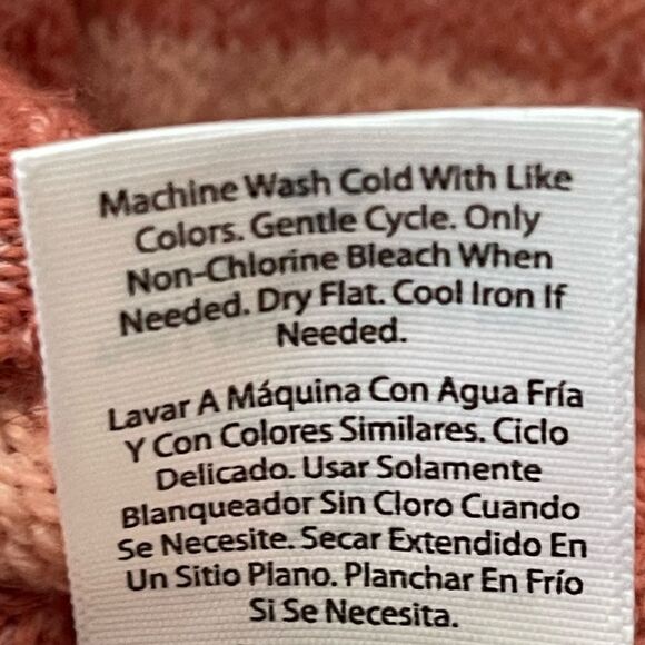 Time and Tru Size Small Knit Sweater in Peach and Rose Long Sleeve Crew Neck - Picture 6 of 8